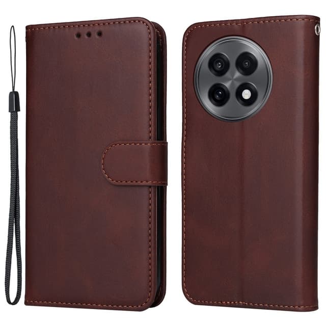 SKALO OnePlus 13R PU-nahka Lompakkokotelo - Ruskea
