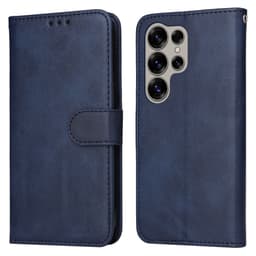 SKALO Samsung S25 Ultra PU-nahka Lompakkokotelo - Sininen