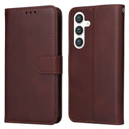 SKALO Samsung S25 PU-læder Flip Cover - Brun