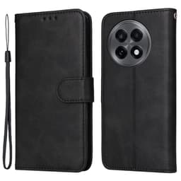 SKALO OnePlus 13R PU-nahka Lompakkokotelo - Musta