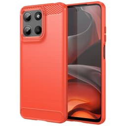 SKALO Motorola Moto G15 4G Armor Carbon Cover - Rød