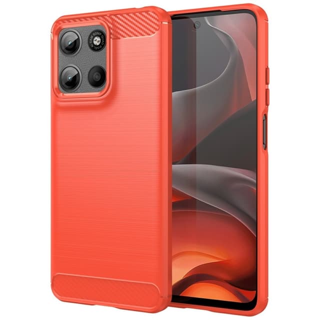 SKALO Motorola Moto G15 4G Armor Carbon Cover - Rød