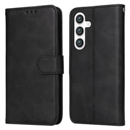 SKALO Samsung S25 PU-nahka Lompakkokotelo - Musta