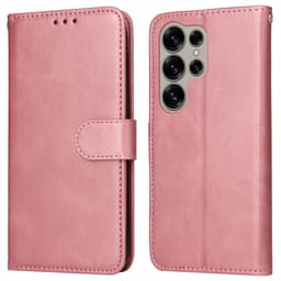 SKALO Samsung S25 Ultra PU-läder Plånboksfodral - Rosa