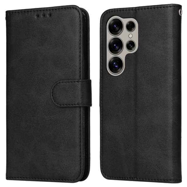 SKALO Samsung S25 Ultra PU-läder Plånboksfodral - Svart