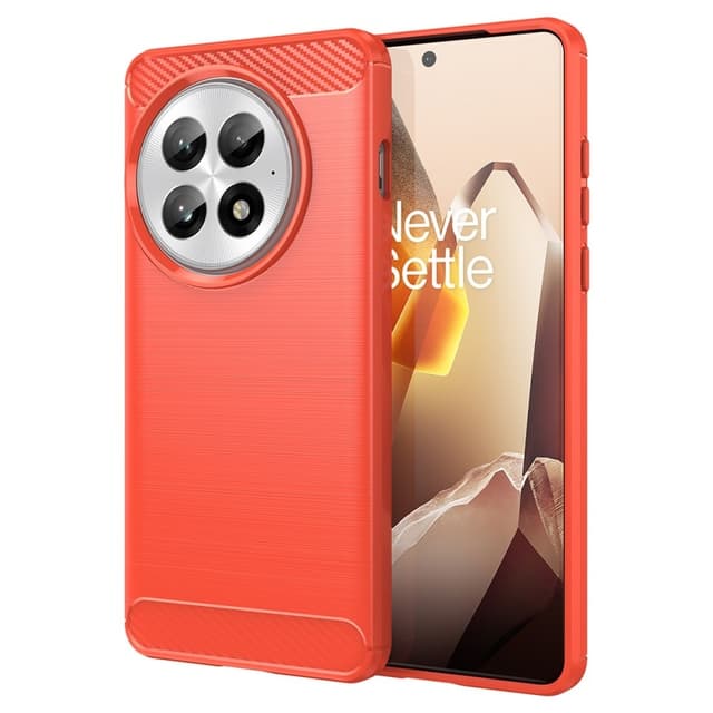 SKALO OnePlus 13 Armor Carbon Suojakuori - Punainen