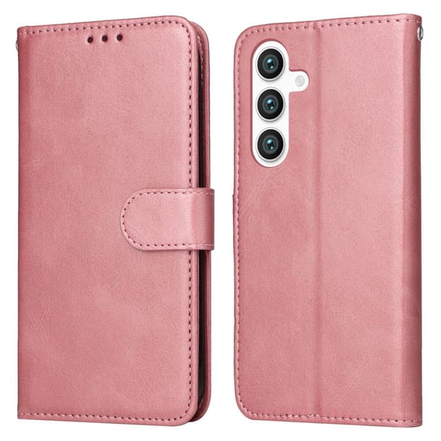 SKALO Samsung S25 PU-læder Flip Cover - Pink