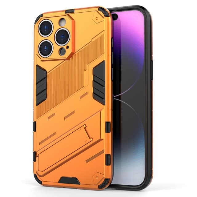 SKALO iPhone 15 Pro Max Hybrid BIBERCAS Suojakuori - Oranssi