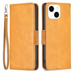 SKALO iPhone 15 Plånboksfodral i PU-Läder - Gul