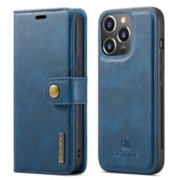 DG MING iPhone 14 Pro 2-i-1 Magnet Plånboksfodral - Blå