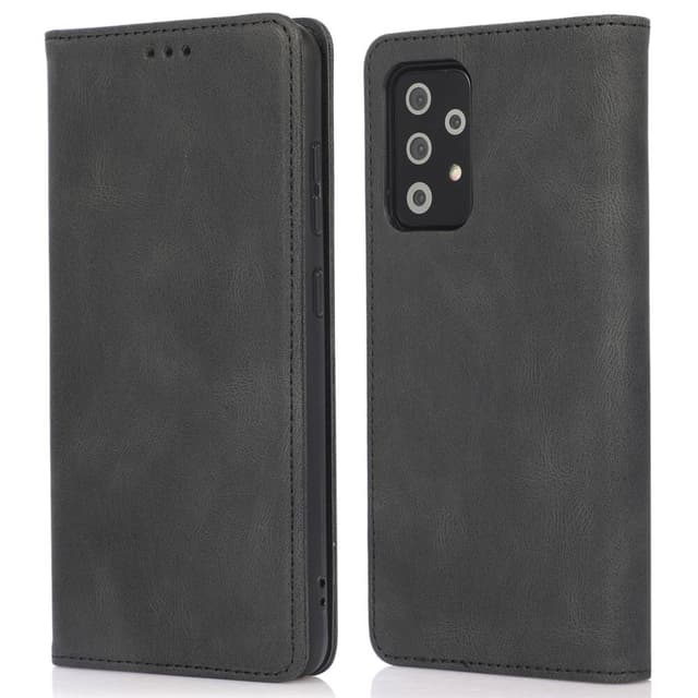 SKALO Samsung A23 5G Slim Premium Lompakkokotelo - Musta