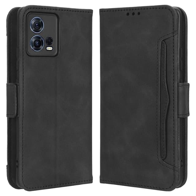 SKALO Motorola Edge 30 Fusion 5G 6-lokeroa Lompakkokotelo - Musta