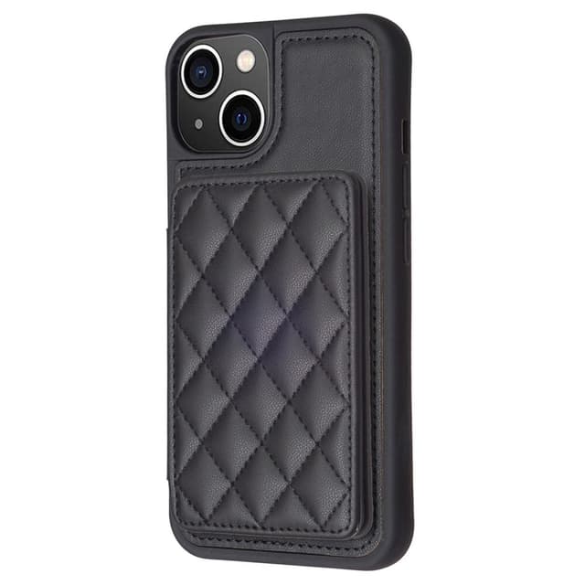 SKALO iPhone 15 Quiltet Cover med Pung - Sort