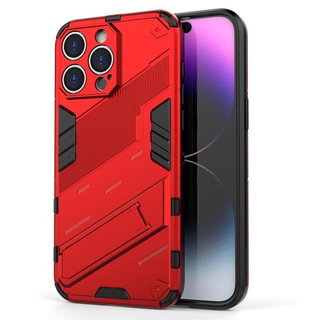 SKALO iPhone 15 Pro Max Armor Hybrid BIBERCAS Skal - Röd