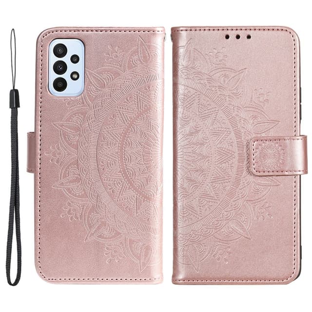 SKALO Samsung A23 5G Mandala Plånboksfodral - Roséguld