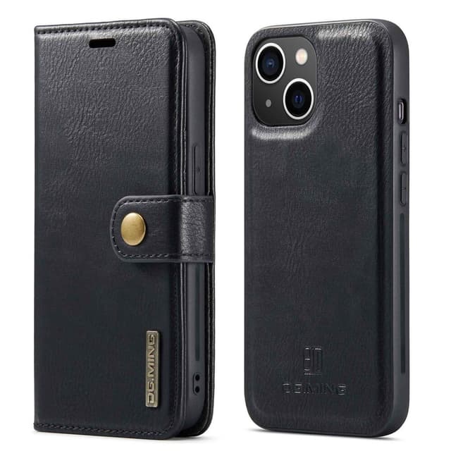 DG MING iPhone 14 2-i-1 Magnet Plånboksfodral - Svart