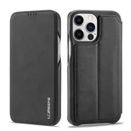 SKALO iPhone 15 Pro LC.IMEEKE Pungetui i PU-læder - Sort