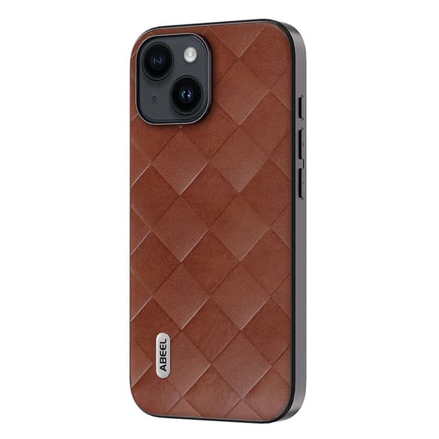 SKALO iPhone 15 ABEEL PU læder Cover - Brun