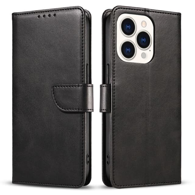 SKALO iPhone 15 Pro Premium Plånboksfodral - Svart