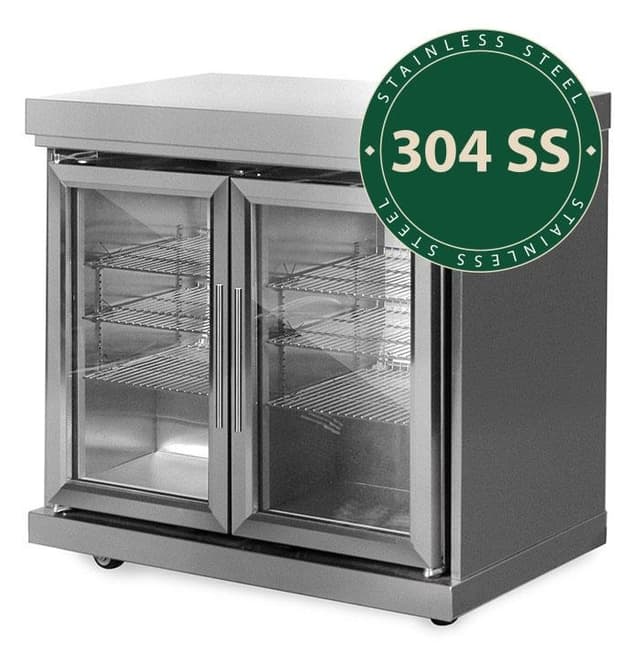 Modul kylskåp med dubbeldörrar - Stainless