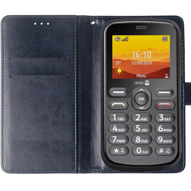 Wallet cover 2-kort Doro Leva L11s - Mørkeblå