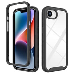 SKALO iPhone 16e Shockproof Clear Hybrid Skal - Svart