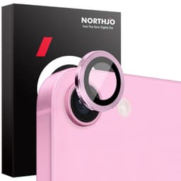 SKALO iPhone 16e NORTHJO Kameraskydd Metallring - Rosa