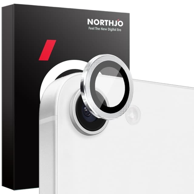SKALO iPhone 16e NORTHJO Kamerabeskyttelse Metalring - Sølv