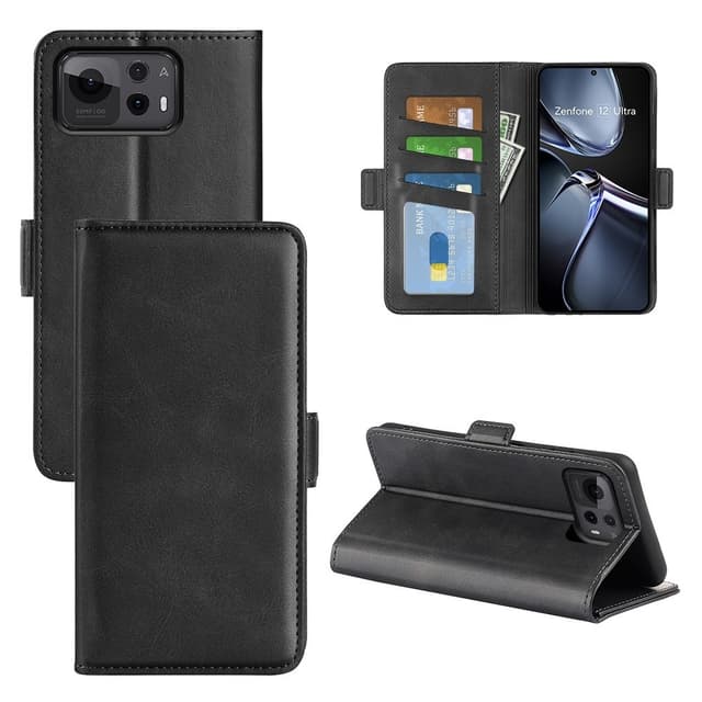 SKALO Asus Zenfone 12 Ultra 5G Premium ID Flip Cover - Sort