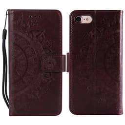 SKALO iPhone 16e Mandala Flip Cover - Brun