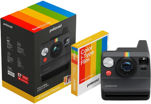 Polaroid Now Gen. 3 direktkamera (startpaket, svart)