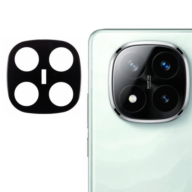 SKALO Xiaomi Redmi Note 14 Pro+ 5G 3D Linsskydd/Kameraskydd Härdat Glas - Svart