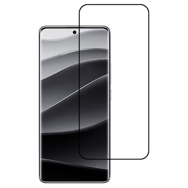2-PACK SKALO Xiaomi Redmi Note 14 Pro+ 5G Heltäckande Skärmskydd Härdat Glas - Svart