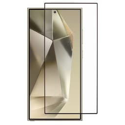 SKALO Samsung S25 Ultra Heltäckande Skärmskydd Härdat Glas - Svart