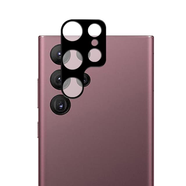 SKALO Samsung S25 Ultra 3D Linsskydd/Kameraskydd Härdat Glas - Svart
