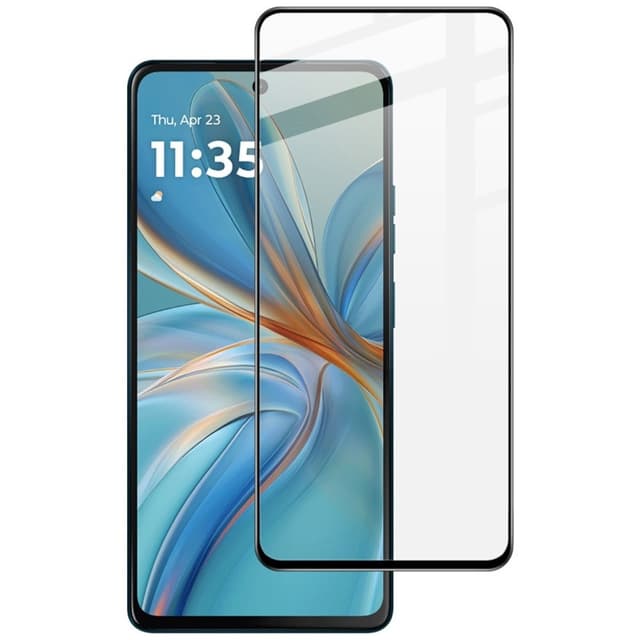 2-PACK SKALO Motorola Moto G75 5G Heltäckande Skärmskydd Härdat Glas - Svart