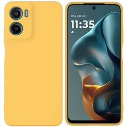 Liquid silikon skal Motorola Moto E15 - Gul