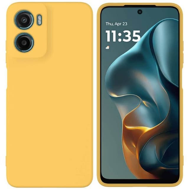 Liquid silikone cover Motorola Moto E15 - Gul