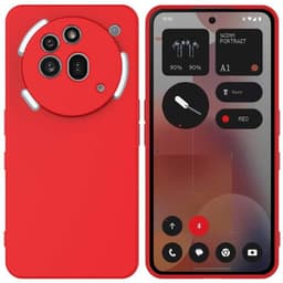 Liquid silikone cover Nothing Phone 3a Pro - Rød