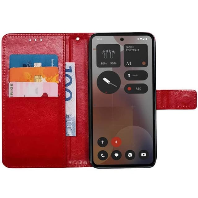 Wallet cover 3-kort Nothing Phone 3a Pro - Rød