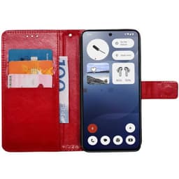 Wallet cover 3-kort Nothing Phone 3a - Rød
