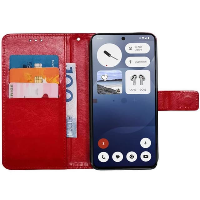Wallet cover 3-kort Nothing Phone 3a - Rød