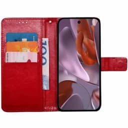 Wallet cover 3-kort Google Pixel 9a - Rød