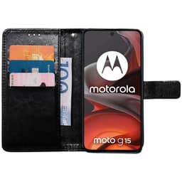 Plånboksfodral 3-kort Motorola Moto G15 - Svart