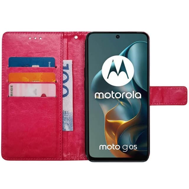 Plånboksfodral 3-kort Motorola Moto G05 - Rosa