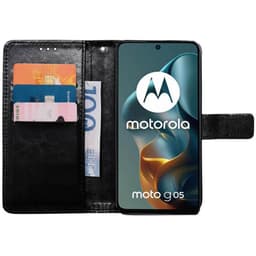 Lompakkokotelo 3-kortti Motorola Moto G05 - Musta