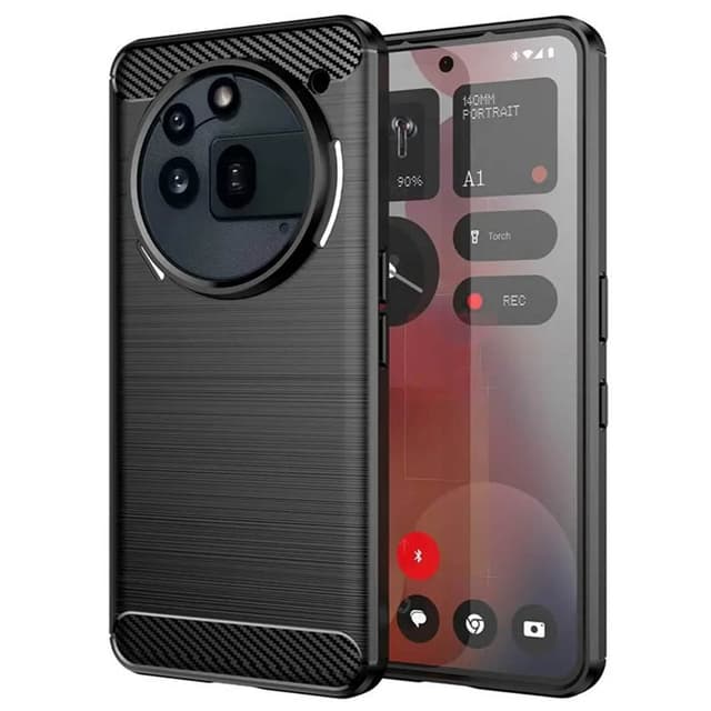 Børstet silikone cover Nothing Phone 3a Pro - Sort