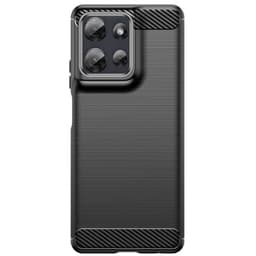 Borstat silikon skal Motorola Moto G Power (2025) - Svart