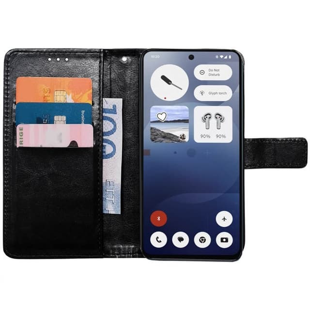Lommebokdeksel 3-kort Nothing Phone 3a - Sort