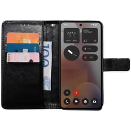 Lompakkokotelo 3-kortti Nothing Phone 3a Pro - Musta